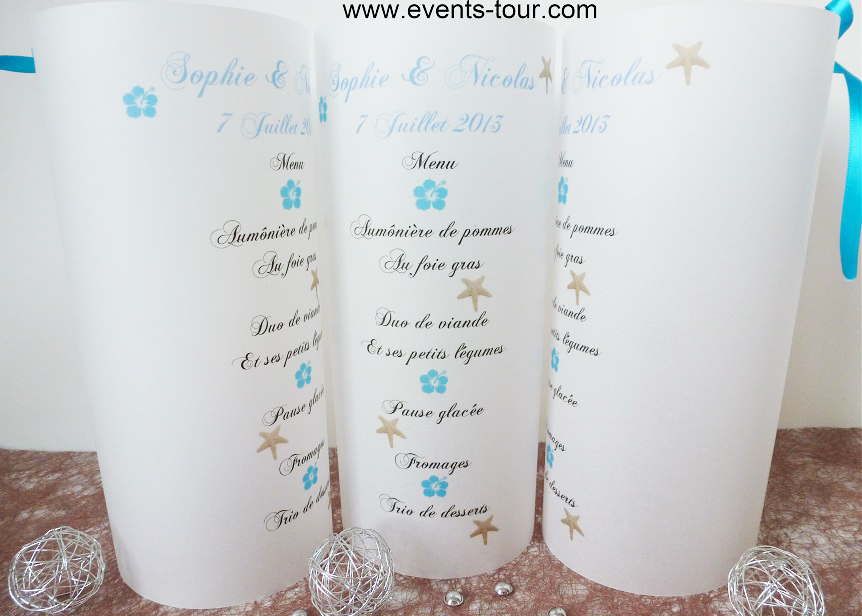 Menus photophores orchidee