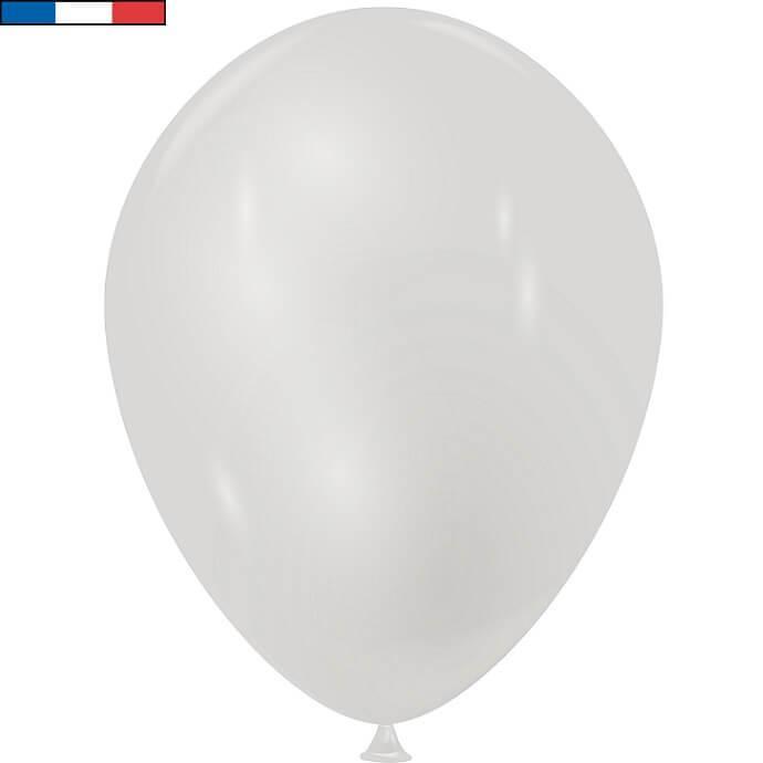 Mini ballon latex naturel biodegradable 15cm argent metallique