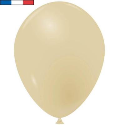 Ballon Beige en latex naturel de fabrication française de 15 cm (x25) REF/44249
