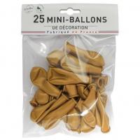 Mini ballon latex naturel biodegradable 15cm dore or fabrication francaise