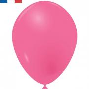 Ballon rose bonbon en latex naturel de fabrication française de 15 cm (x25) REF/44423