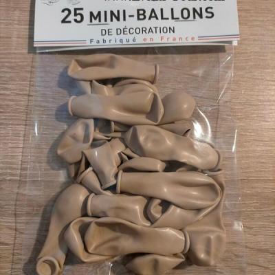 Mini ballon latex naturel biodegradable 15cm beige