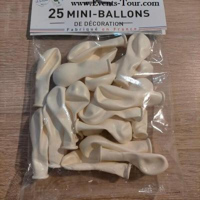 Mini ballon latex naturel biodegradable 15cm blanc