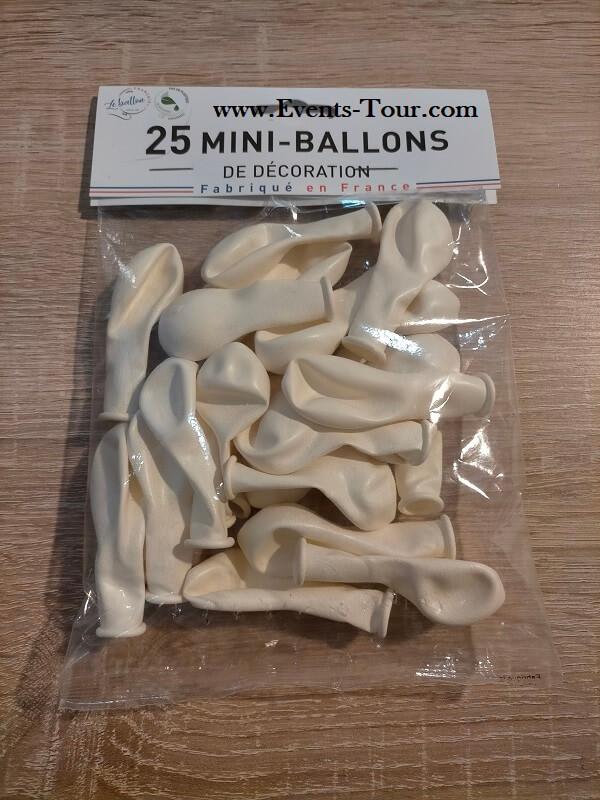 Mini ballon latex naturel made in france blanc