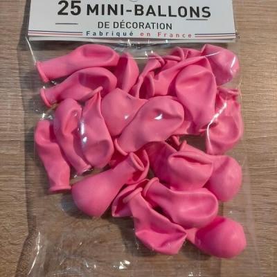 Mini ballon latex naturel biodegradable 15cm rose pale