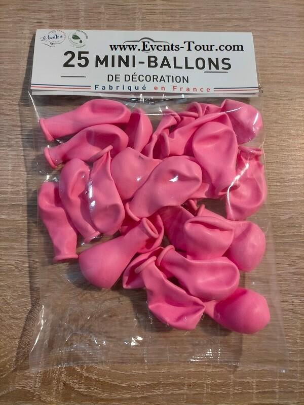 Mini ballon latex naturel made in france rose bonbon