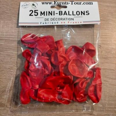 Mini ballon latex naturel biodegradable 15cm rouge
