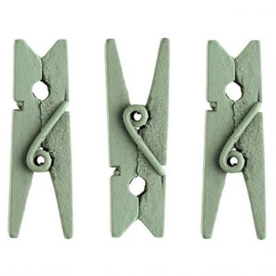 Mini pince decorative vert olive sauge