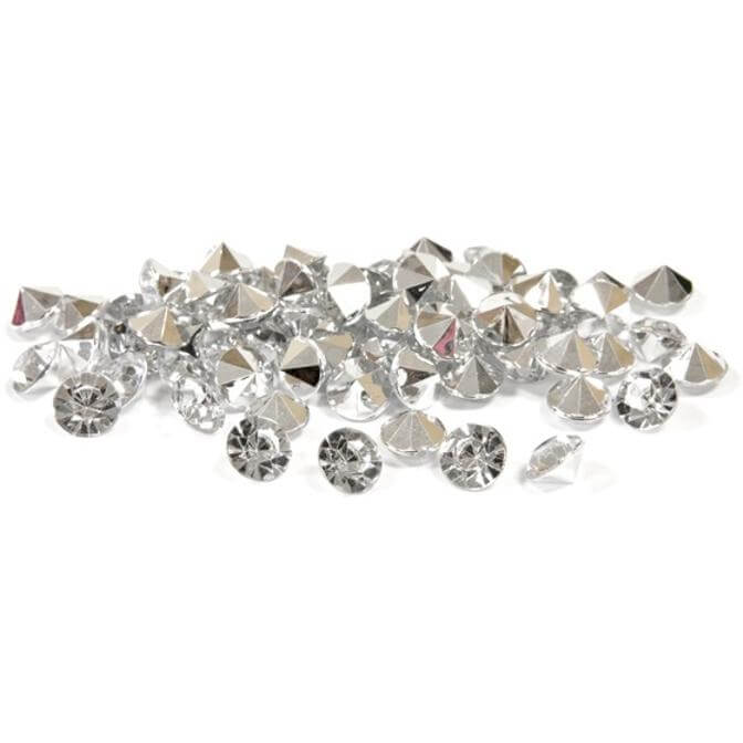 Mini strass diamant argent et transparent