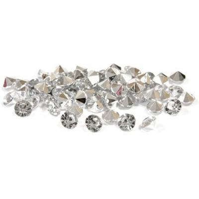 Mini strass diamant argent et transparent (x120) REF/DEC851