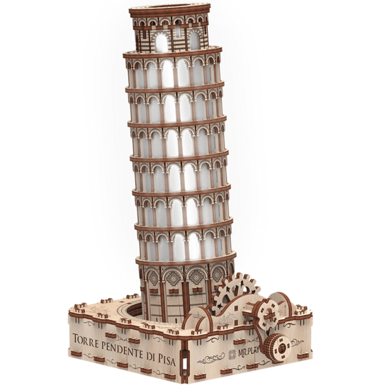 Mr playwood tour de pise puzzle 3d bois