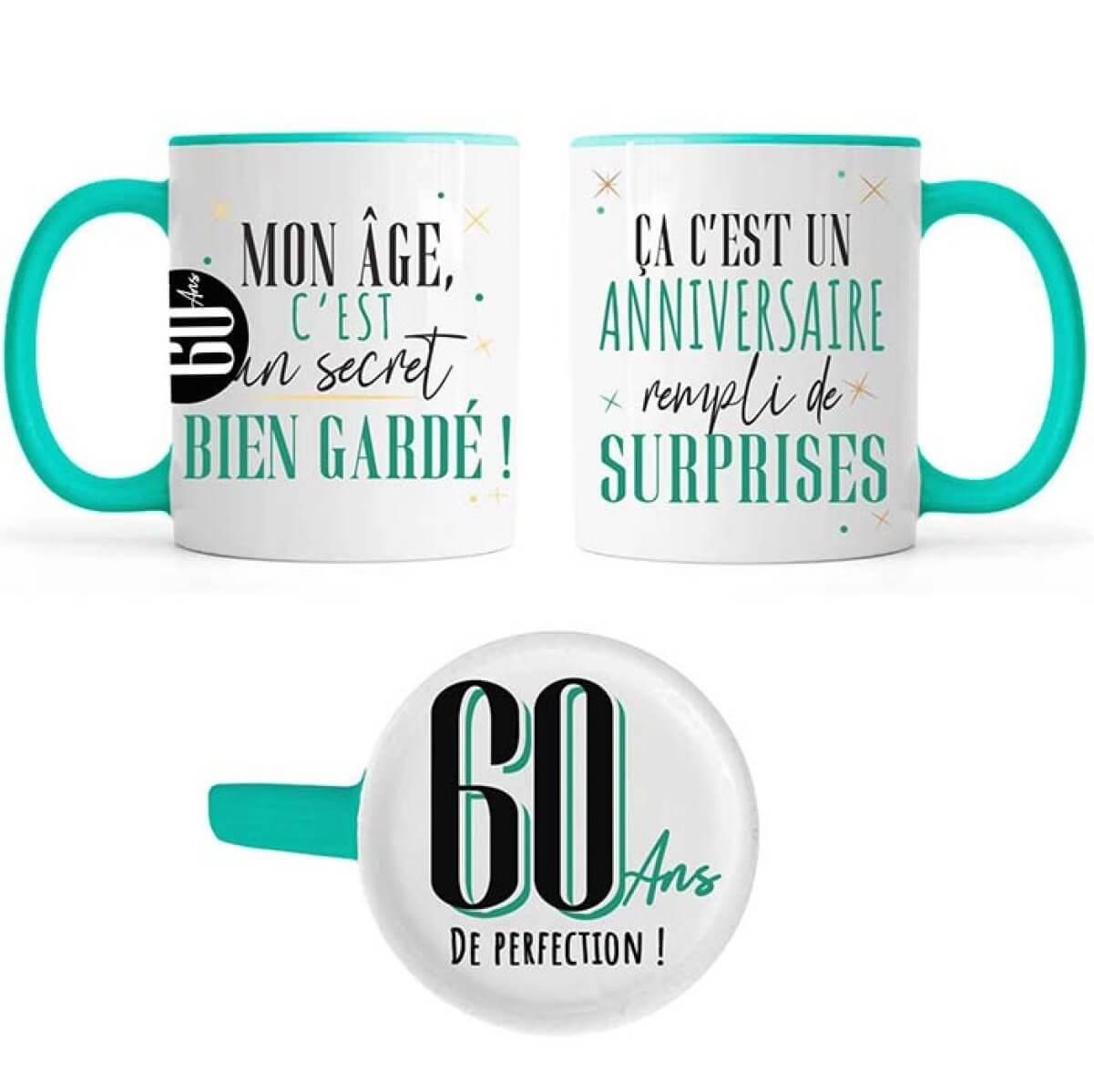 Mug2506 cadeau de fete anniversaire adulte mug age 60ans
