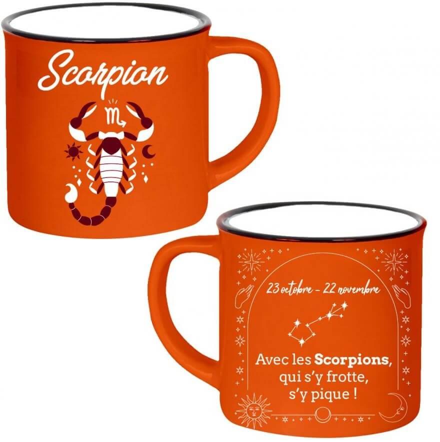 Mugz08 mug ceramique astrologie cadeau fete anniversaire scorpion