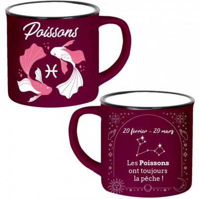 1 Mug céramique astrologie: Poissons 40cl REF/MUGZ12 Pour cadeau de fête !