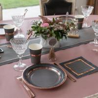 Nappe airlaid mariage rose gold 10 m