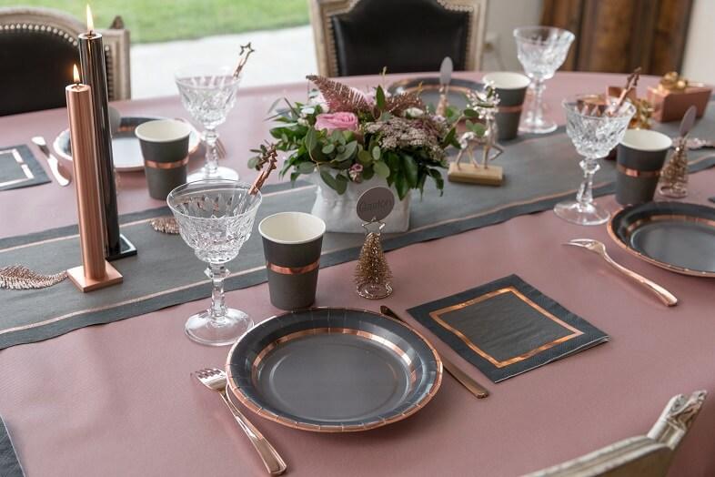 Nappe airlaid mariage rose gold 10 m