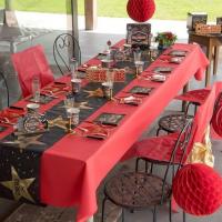 Nappe de table de 10m tissu airlaid rouge