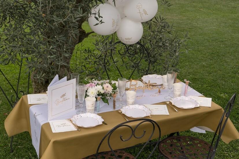 Nappe dore or metallise tissu airlaid de 25m