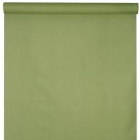 Nappe jetable tissu airlaid vert olive sauge 10m