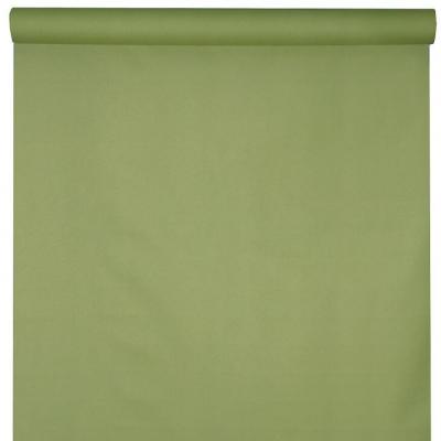 Nappe élégante rectangulaire Airlaid vert olive/sauge 120cm x 10m (x1) REF/6805