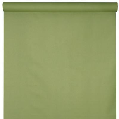 Nappe élégante rectangulaire Airlaid vert olive/sauge 120cm x 10m (x1) REF/6805