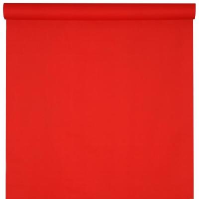 1 Rouleau de nappe élégante rectangulaire Airlaid rouge 120cm x 10m REF/6805