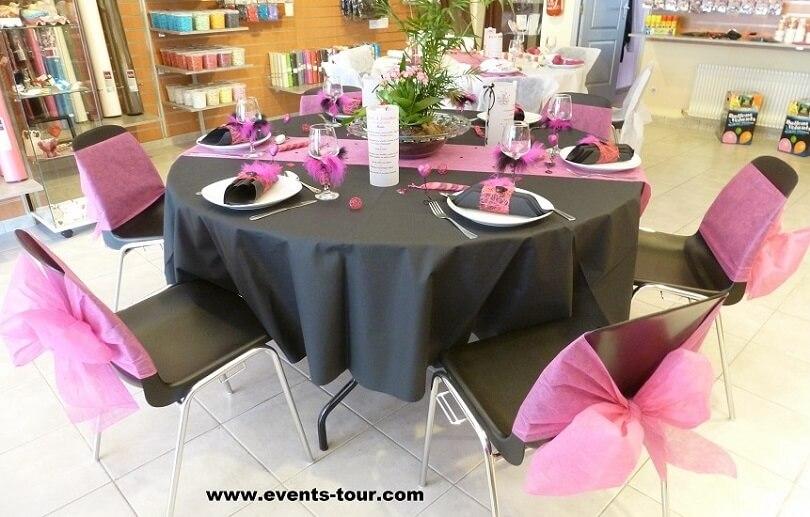 Nappe ronde noire elegante jetable airlaid