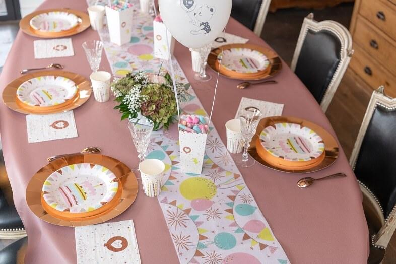 Nappe tissu airlaid jetable rose gold 10m