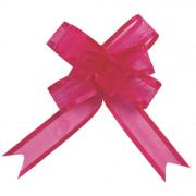 Noeud automatique organdi fuchsia (x5) REF/2826