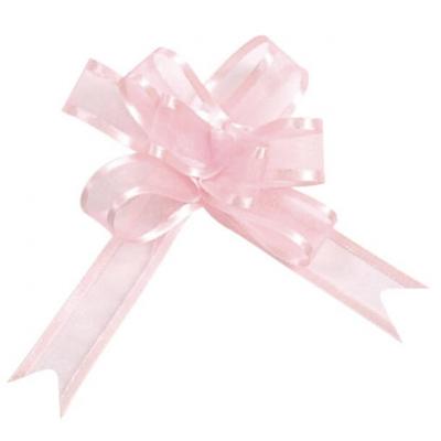 Noeud a tirer automatique organdi rose