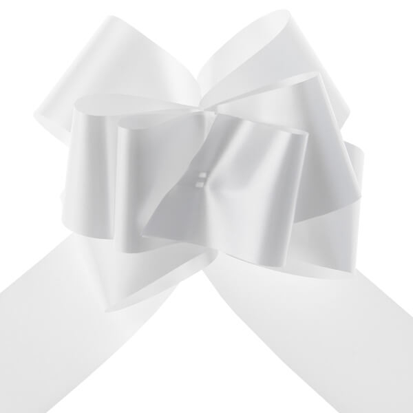 Noeud automatique blanc pour decoration voiture