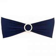 Noeud bandeau bleu marine en location pour housse de chaise