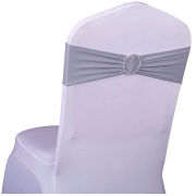 Noeud bandeau gris en location pour housse de chaise pas de calais