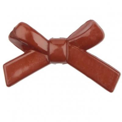 Perle chocolat noeud papillon (x12) REF/4055