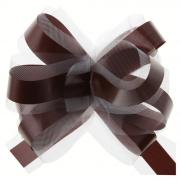 Noeud automatique tulle chocolat (x5) REF/70178