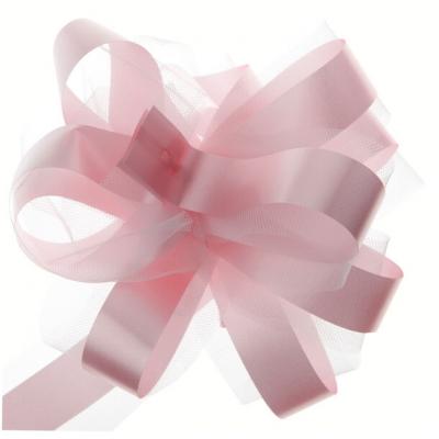 Noeud automatique tulle rose (x5) REF/70178