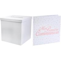 Pack livre d or et urne communion corail blanc