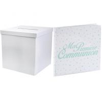 Pack livre d or et urne communion vert blanc