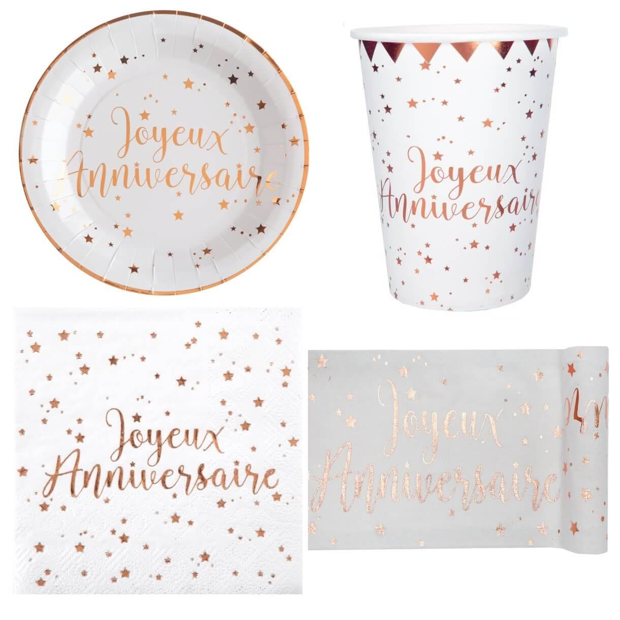 Vaisselle jetable anniversaire pas cher - Blog Tendance Boutik