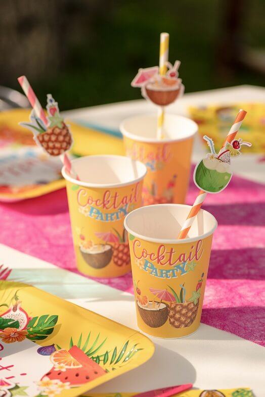 Paille cocktail tropicale