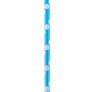 Paille pois bleu turquoise (x20) REF/4426