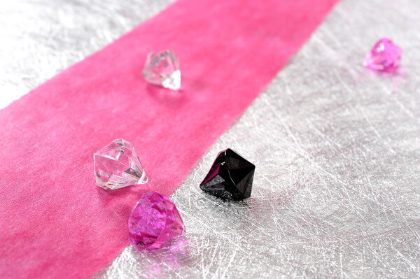 Pampille diamant fuchsia