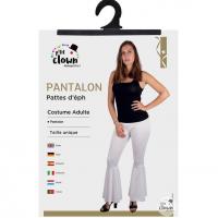 Pantalon blanc disco femme pattes d eph