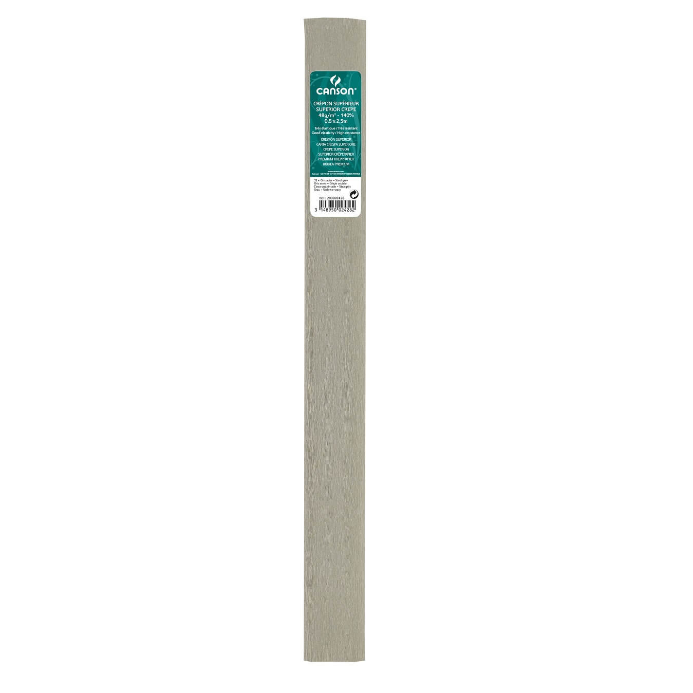 Papier crepon 48g gris