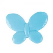 Perle bleu turquoise papillon avec perforation (x12) REF/3335
