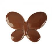 Perle chocolat papillon avec perforation (x12) REF/3335