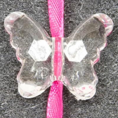 Papillon cristal transparent