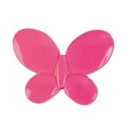 Perle fuchsia papillon avec perforation (x12) REF/3335