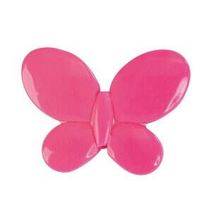 Perle fuchsia papillon avec perforation (x12) REF/3335