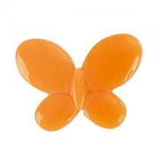 Perle orange papillon avec perforation (x12) REF/3335